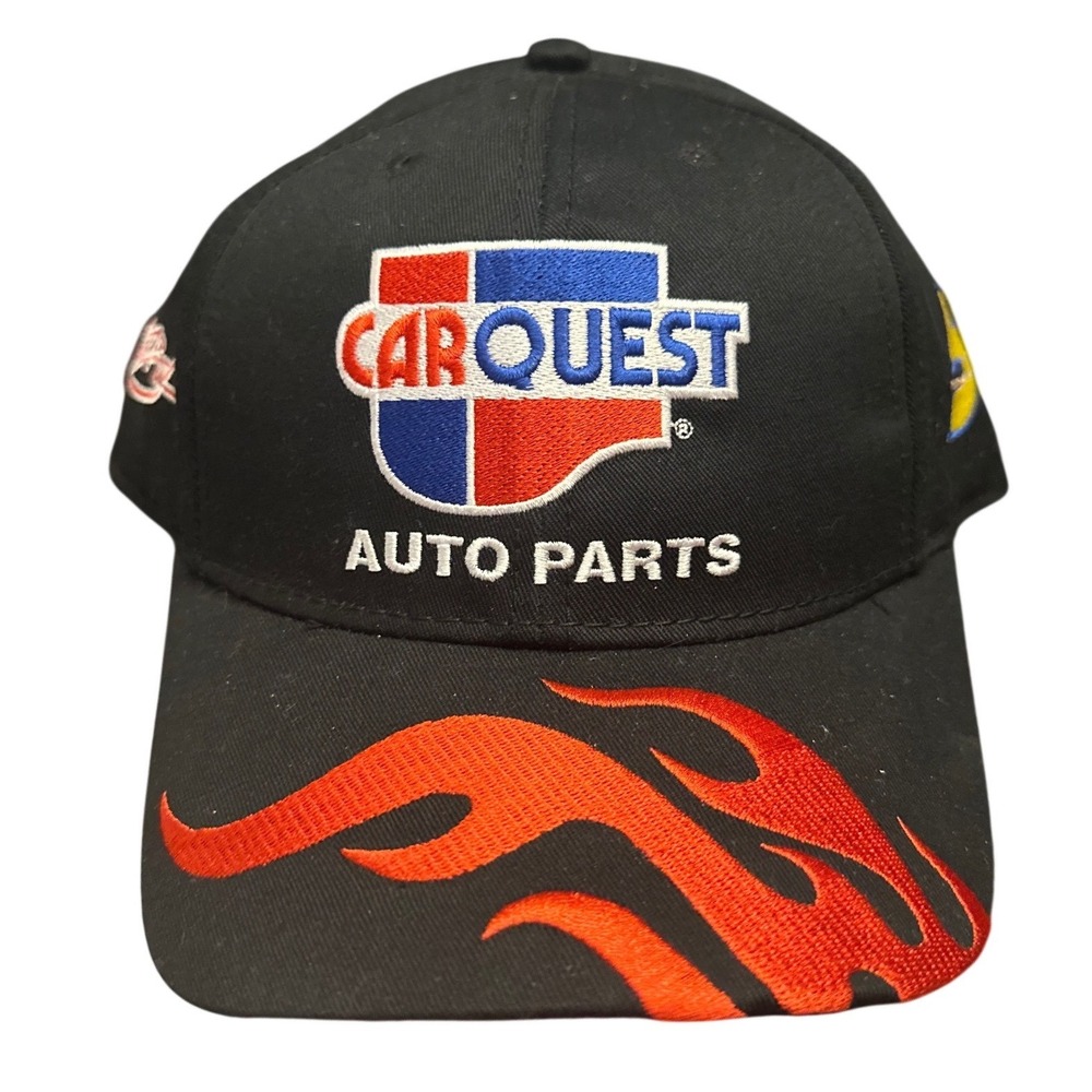 Kyle Busch Hendrick Motorsports Carquest Auto Parts NASCAR Hat Black Flame Cap